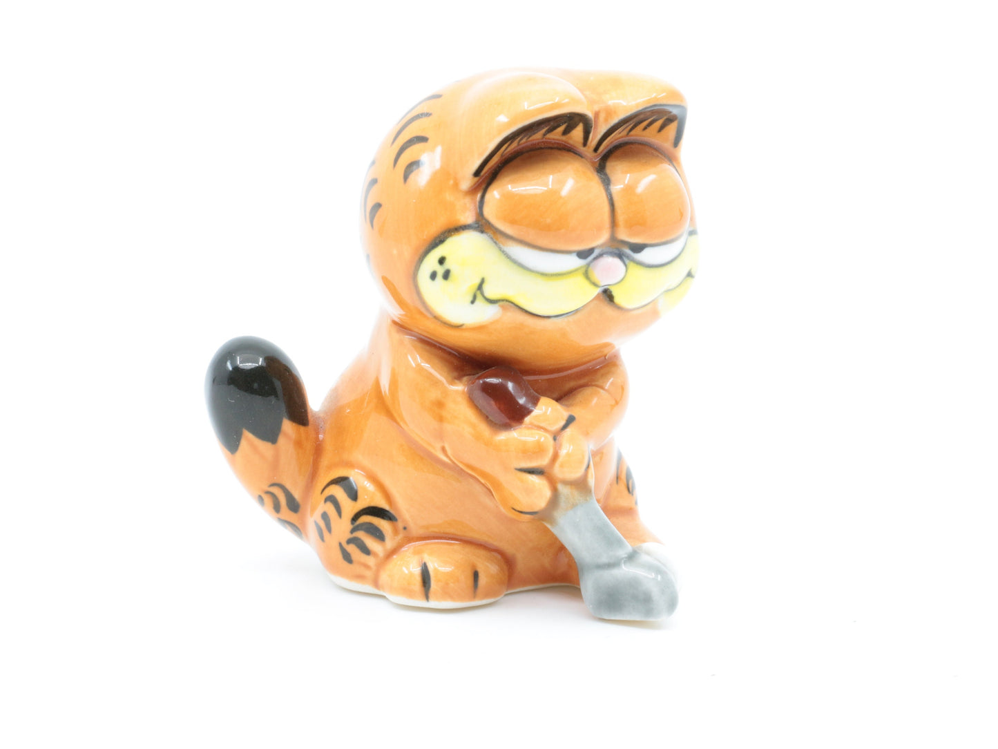 Vintage Garfield beeldje gemaakt van keramiek | Garfield hockey , ice hockey , golfen, sporten | Oranje kat | Vintage kat | Comic | Gagstrip