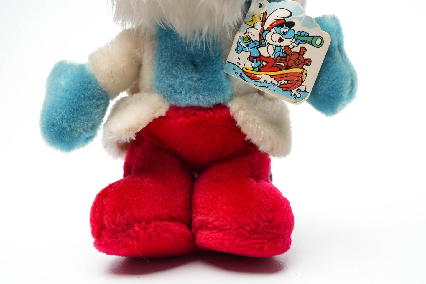 Vintage Grote Smurf Knuffel – 24 cm / 9.4 inch – Peyo – Jaren 80 met Origineel Label