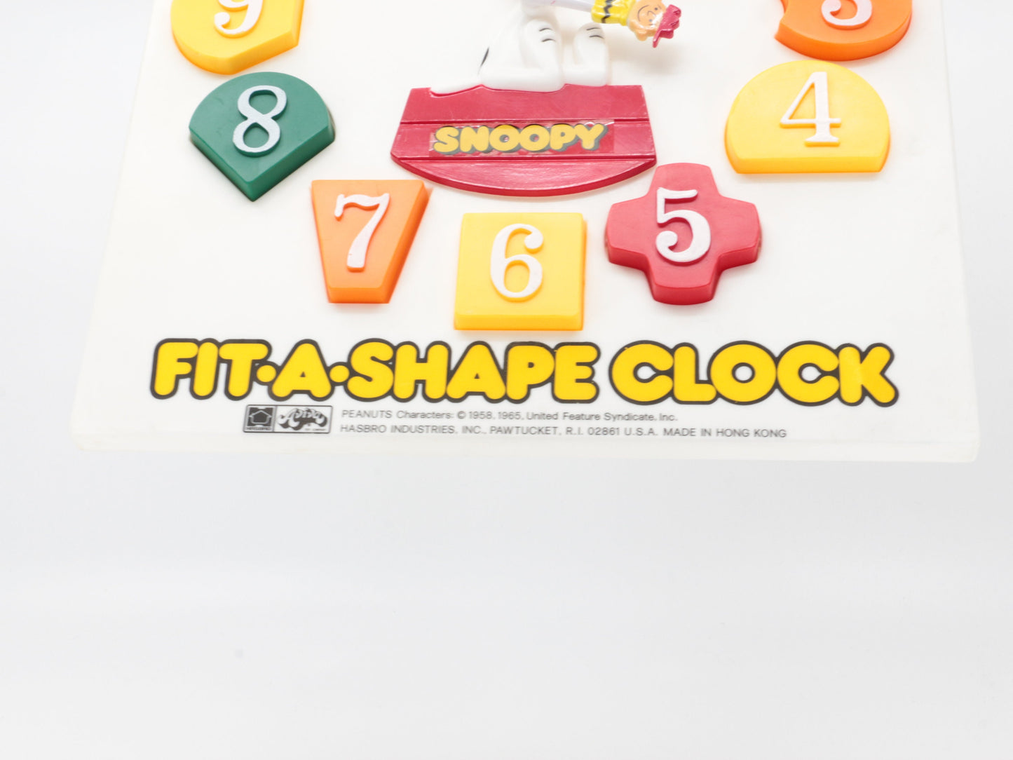Vintage Snoopy klok Fit-a-Shape | Klok voor leren klok kijken | Time Telling Tool | Home school equipment | Preschool klok| Learn and school