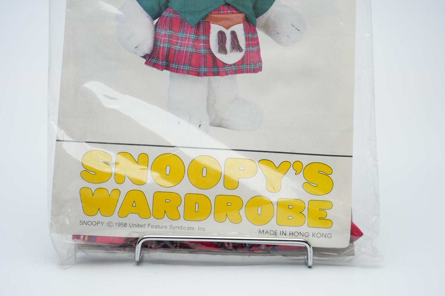 Snoopy's Wardrobe - Vintage Snoopy Schotse Outfit (1980s) - Nieuw in Verpakking